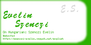 evelin szenczi business card